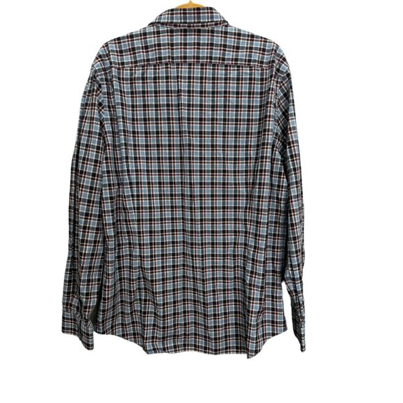 Banana Republic Mens Sz XL Soft Wash Tailored Slim Fit Plaid Long Sleeve Shirt - Picture 4 of 10